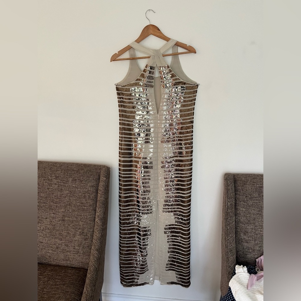 BCBGMaxAzria Sequin Dress- Large PtP 18.5 inch - Picture 8 of 15